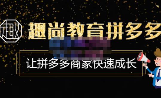 趣尚教育·拼多多运营实操VIP特训营，让拼多多商家快速成长-价值3180元网赚项目-副业赚钱-互联网创业-独家轻创IP星泽云创