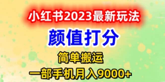 最新小红书颜值打分玩法，日入300+闭环玩法网赚项目-副业赚钱-互联网创业-独家轻创IP星泽云创