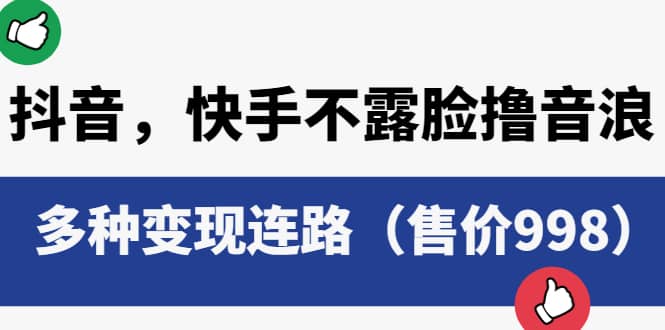 抖音，快手不露脸撸音浪项目，多种变现连路（售价998）网赚项目-副业赚钱-互联网创业-独家轻创IP星泽云创