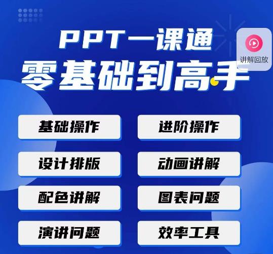 PPT·一课通·0基础到高手：通俗易懂快速掌握PPT的各种应用场合网赚项目-副业赚钱-互联网创业-独家轻创IP星泽云创