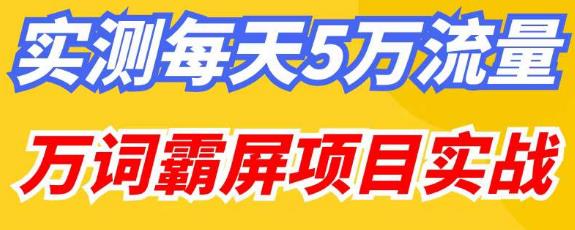 百度万词霸屏实操项目引流课，30天霸屏10万关键词网赚项目-副业赚钱-互联网创业-独家轻创IP星泽云创
