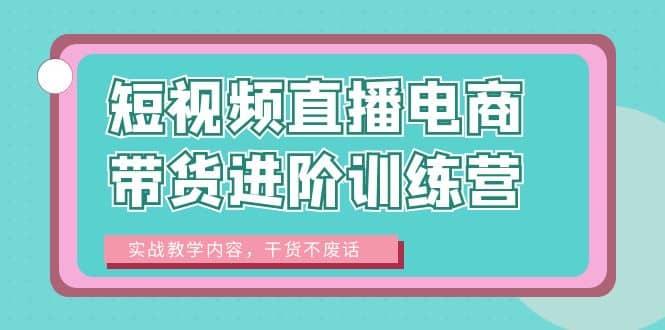 短视频直播电商带货进阶训练营：实战教学内容，干货不废话网赚项目-副业赚钱-互联网创业-独家轻创IP星泽云创
