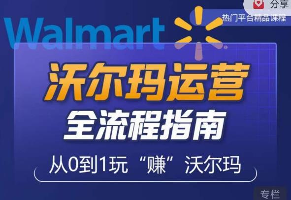沃尔玛店铺前期运营从零到一最全指南，全面挖掘沃尔玛入门盲区，深度打造新手实操技巧网赚项目-副业赚钱-互联网创业-独家轻创IP星泽云创