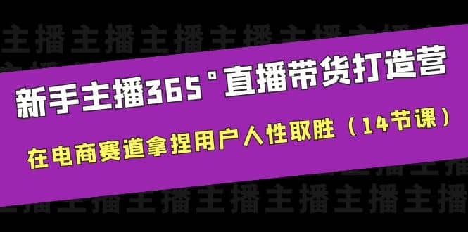 新手主播365°直播带货·打造营，在电商赛道拿捏用户人性取胜（14节课）网赚项目-副业赚钱-互联网创业-独家轻创IP星泽云创