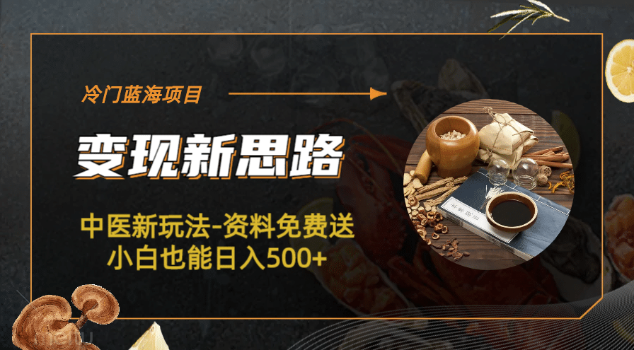 冷门蓝海项目-中医新玩法-冷门蓝海项目-中医新玩法-资料免费送小白也能日入500+500+网赚项目-副业赚钱-互联网创业-独家轻创IP星泽云创