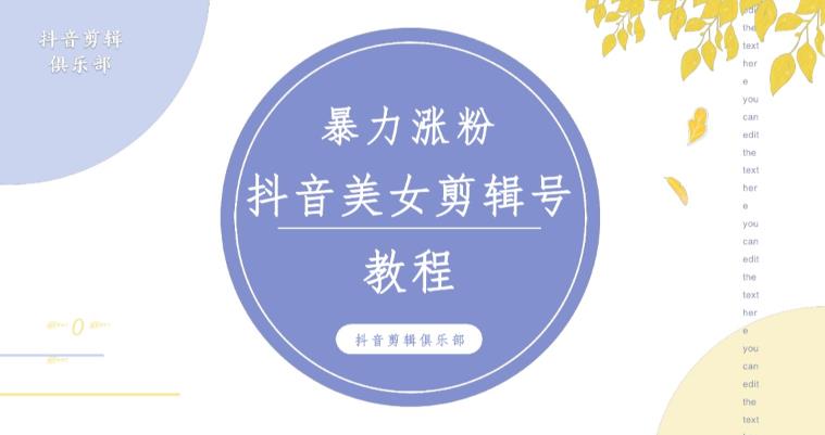 抖音快手暴力涨粉美女混剪视频教程，百分百过原创图片教程！附带违规申诉方法网赚项目-副业赚钱-互联网创业-独家轻创IP星泽云创