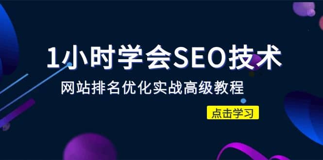 1小时学会SEO技术 网站排名优化实战高级教程-秒杀市面95%收费几千的SEO教程网赚项目-副业赚钱-互联网创业-独家轻创IP星泽云创