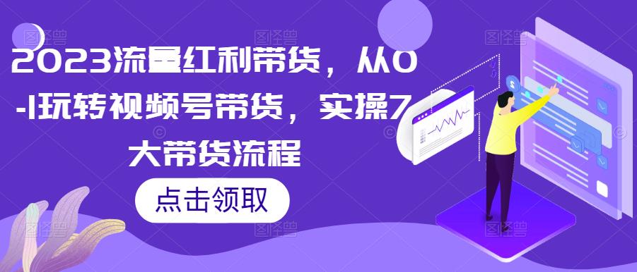 2023流量红利带货，从0-1玩转视频号带货，实操7大带货流程网赚项目-副业赚钱-互联网创业-独家轻创IP星泽云创