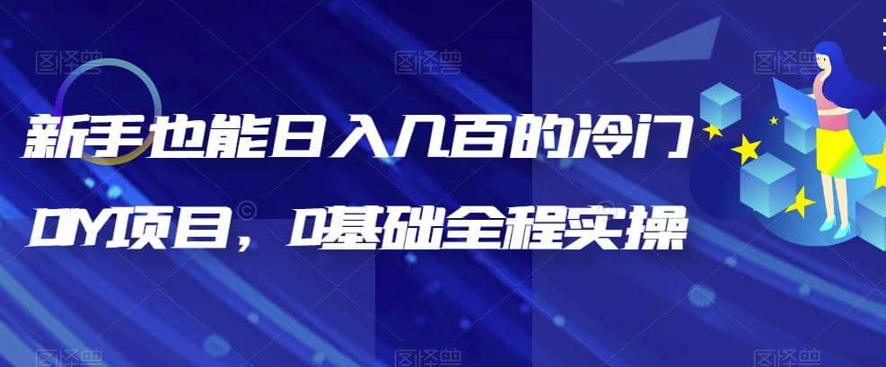 新手也能日入几百的冷门DIY项目，0基础全程实操【揭秘】网赚项目-副业赚钱-互联网创业-独家轻创IP星泽云创
