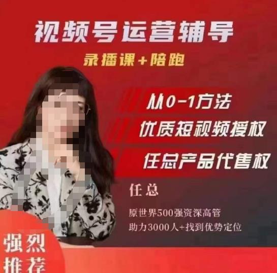 任姐视频号运营，懂老板的任总视频号短视频运营，从0到1做视频号课程网赚项目-副业赚钱-互联网创业-独家轻创IP星泽云创
