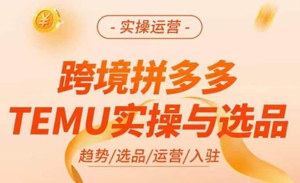 跨境拼多多TEMU实操与选品，​掌握平台运营方法技巧，选品避坑12条标准，爆款的底层思路等网赚项目-副业赚钱-互联网创业-独家轻创IP星泽云创