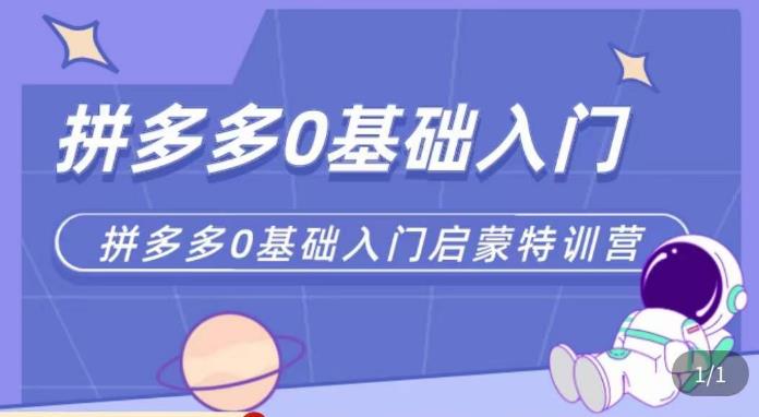 六一电商·拼多多运营0-1实操特训营，拼多多从基础到进阶的可实操玩法网赚项目-副业赚钱-互联网创业-独家轻创IP星泽云创