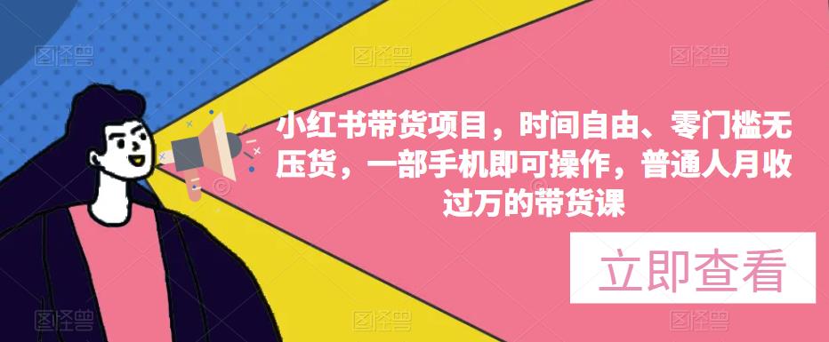 小红书带货项目，时间自由、零门槛无压货，一部手机即可操作，普通人月收过万的带货课网赚项目-副业赚钱-互联网创业-独家轻创IP星泽云创