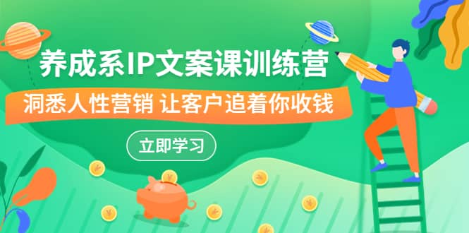 养成系-IP文案课训练营，文案心法的天花板 洞悉人性营销 让客户追着你收钱网赚项目-副业赚钱-互联网创业-独家轻创IP星泽云创