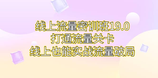 线上流量密训班19.0，打通流量关卡，线上也能实战流量破局网赚项目-副业赚钱-互联网创业-独家轻创IP星泽云创