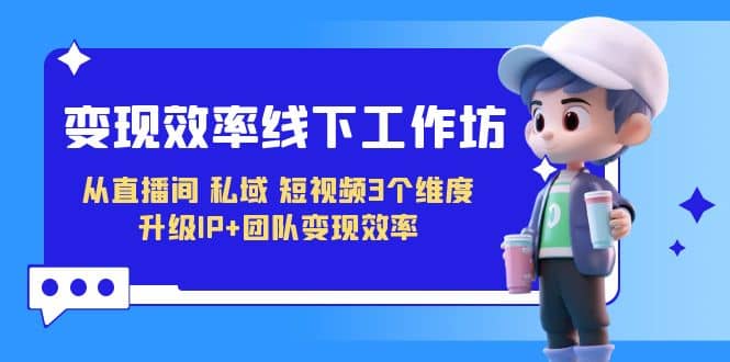 变现-效率线下工作坊，从直播间、私域、短视频3个维度 升级IP+团队变现效率网赚项目-副业赚钱-互联网创业-独家轻创IP星泽云创