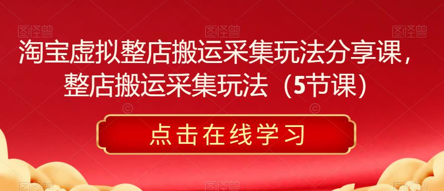 淘宝虚拟整店搬运采集玩法分享课，整店搬运采集玩法（5节课）网赚项目-副业赚钱-互联网创业-独家轻创IP星泽云创