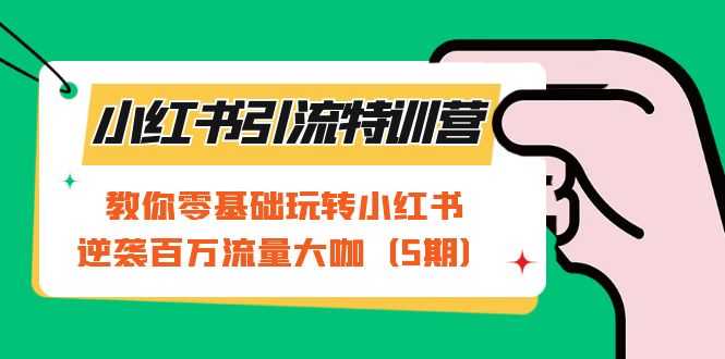 小红书引流特训营-第5期：教你零基础玩转小红书，逆袭百万流量大咖网赚项目-副业赚钱-互联网创业-独家轻创IP星泽云创