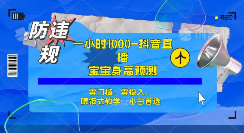 半小时1000+，宝宝身高预测零门槛、零投入，喂饭式教学、小白首选网赚项目-副业赚钱-互联网创业-独家轻创IP星泽云创
