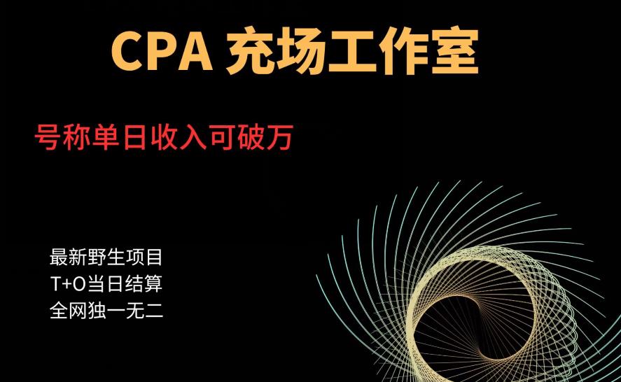 cpa充场工作室，号称单日收入10000+（揭秘）网赚项目-副业赚钱-互联网创业-独家轻创IP星泽云创