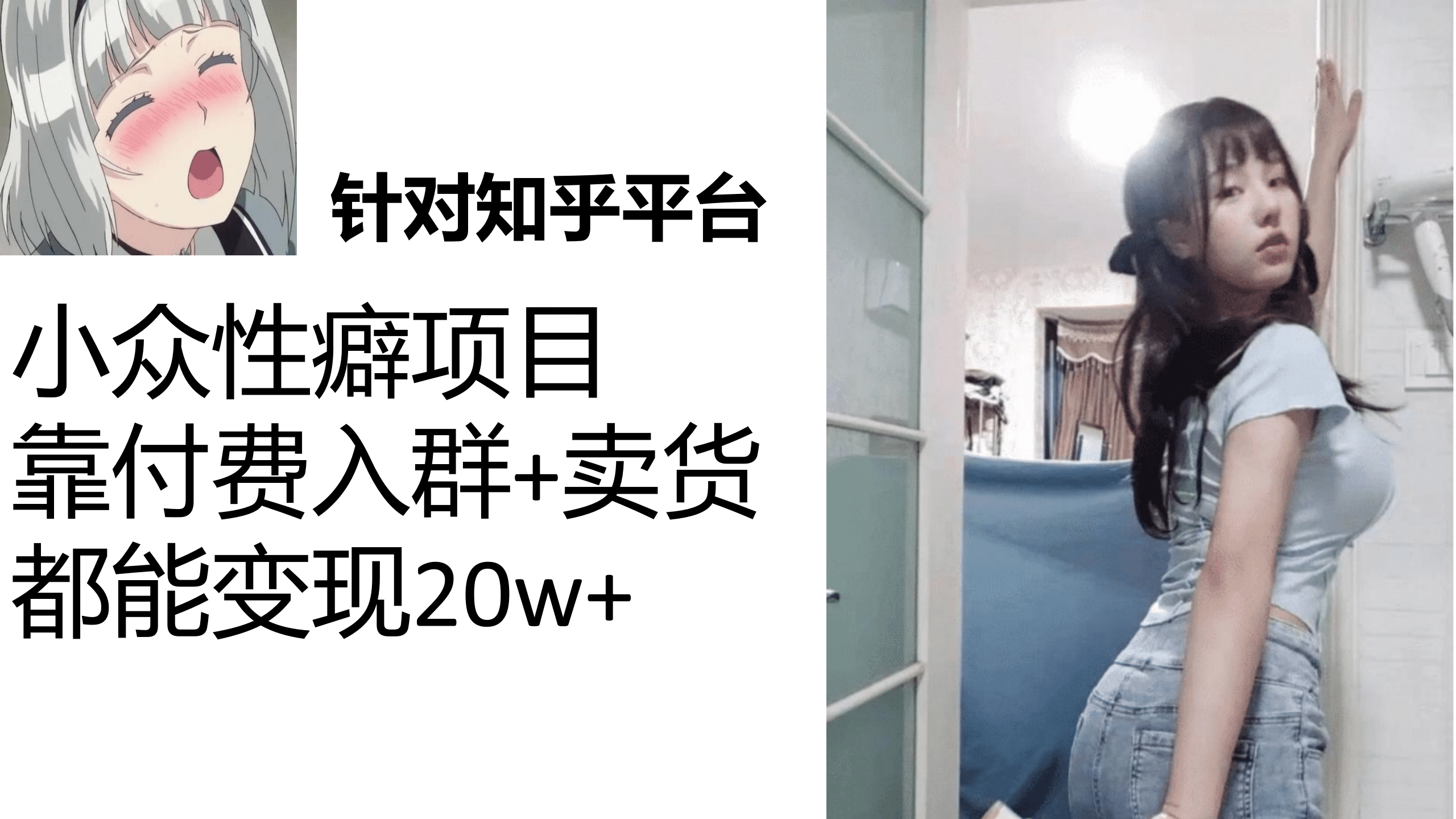 知乎小众性癖项目，Lsp的钱才是最好赚的，付费建群+卖货变现20w网赚项目-副业赚钱-互联网创业-独家轻创IP星泽云创