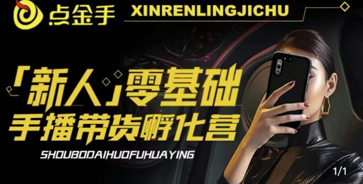 2023点金手·新人零基础手播带货孵化营:账号运营篇+主播话术篇+数据流量篇等网赚项目-副业赚钱-互联网创业-独家轻创IP星泽云创