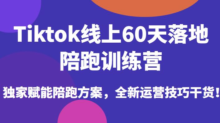 Tiktok线上60天落地陪跑训练营，独家赋能陪跑方案，全新运营技巧干货网赚项目-副业赚钱-互联网创业-独家轻创IP星泽云创