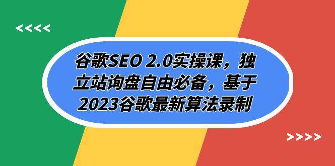 （7708期）谷歌SEO 2.0实操课，独立站询盘自由必备，基于2023谷歌最新算法录制（94节网赚项目-副业赚钱-互联网创业-独家轻创IP星泽云创