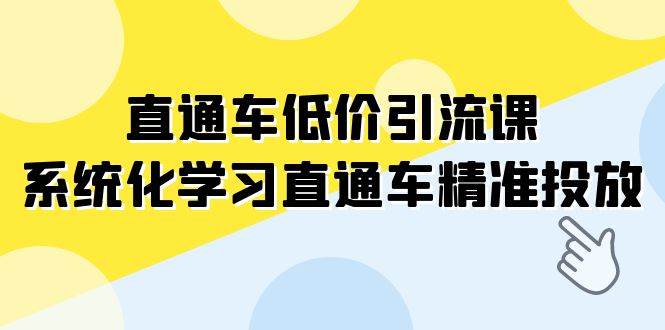 （7698期）直通车-低价引流课，系统化学习直通车精准投放（14节课）网赚项目-副业赚钱-互联网创业-独家轻创IP星泽云创