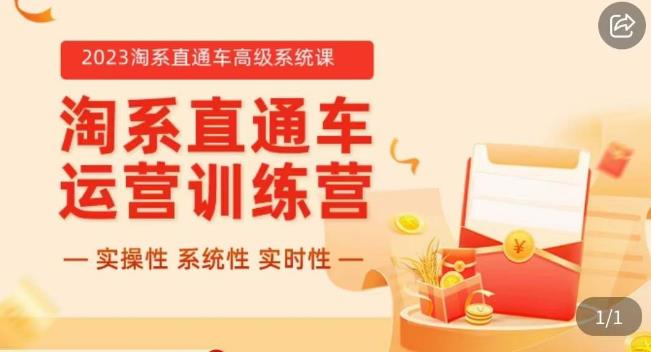 冠东·2023淘系直通车高级系统课，​实操性，系统性，实时性，直通车完整体系教学网赚项目-副业赚钱-互联网创业-独家轻创IP星泽云创