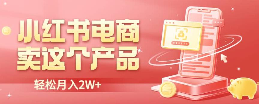 小红书无货源电商0门槛开店，卖这个品轻松实现月入2W【揭秘】网赚项目-副业赚钱-互联网创业-独家轻创IP星泽云创