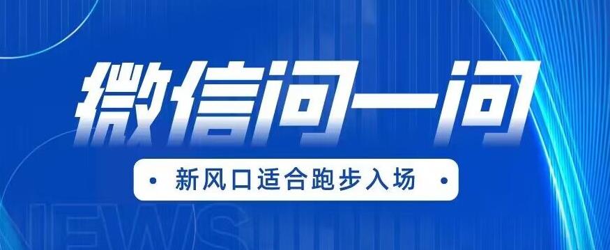 全网首发微信问一问新风口变现项目（价值1999元）【揭秘】网赚项目-副业赚钱-互联网创业-独家轻创IP星泽云创
