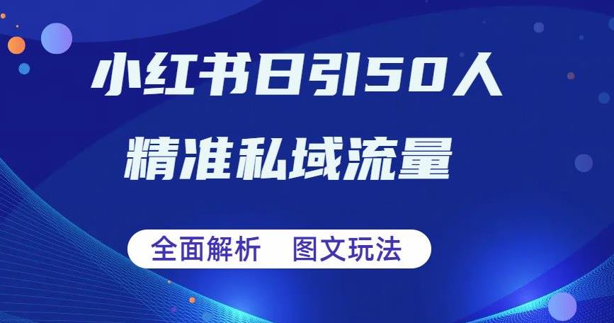 全面解析小红书图文引流日引50私域流量【揭秘】网赚项目-副业赚钱-互联网创业-独家轻创IP星泽云创