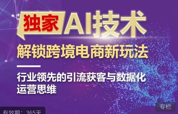 独家AI技术&ChatGPT解锁跨境电商新玩法，行业领先的引流获客与数据化运营思维网赚项目-副业赚钱-互联网创业-独家轻创IP星泽云创