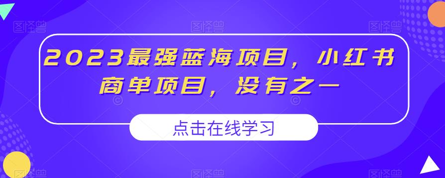 2023最强蓝海项目，小红书商单项目，没有之一【揭秘】网赚项目-副业赚钱-互联网创业-独家轻创IP星泽云创