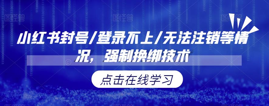 小红书封号/登录不上/无法注销等情况，强制换绑技术【揭秘】网赚项目-副业赚钱-互联网创业-独家轻创IP星泽云创