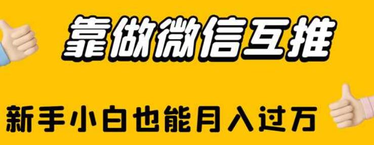 靠做微信互推，新手小白也能月入过万【揭秘】网赚项目-副业赚钱-互联网创业-独家轻创IP星泽云创