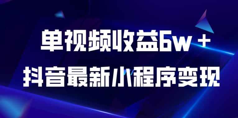 抖音最新小程序变现项目，单视频收益6w＋，小白可做【揭秘】网赚项目-副业赚钱-互联网创业-独家轻创IP星泽云创