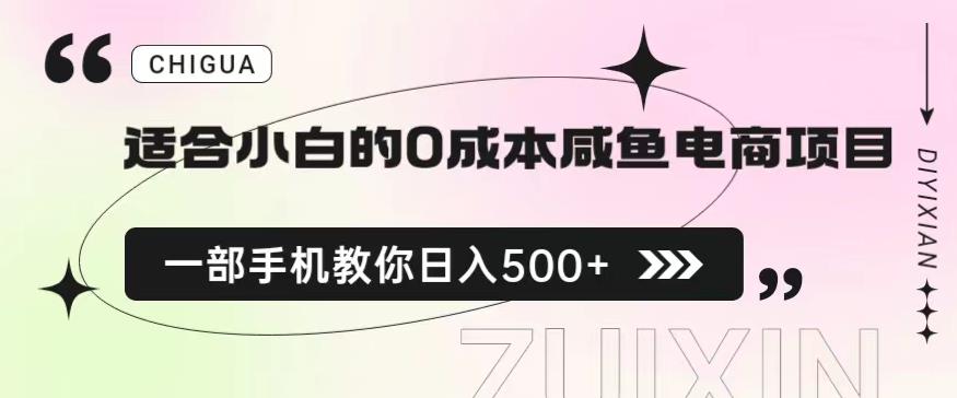 适合小白的0成本闲鱼电商项目，一部手机，教你如何日入500+的保姆级教程【揭秘】网赚项目-副业赚钱-互联网创业-独家轻创IP星泽云创
