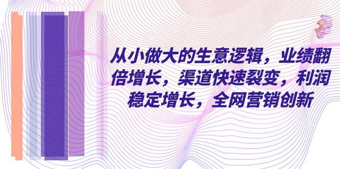 （8044期）从小 做大的生意逻辑，业绩翻倍增长，渠道快速裂变，利润稳定增长，全网…网赚项目-副业赚钱-互联网创业-独家轻创IP星泽云创
