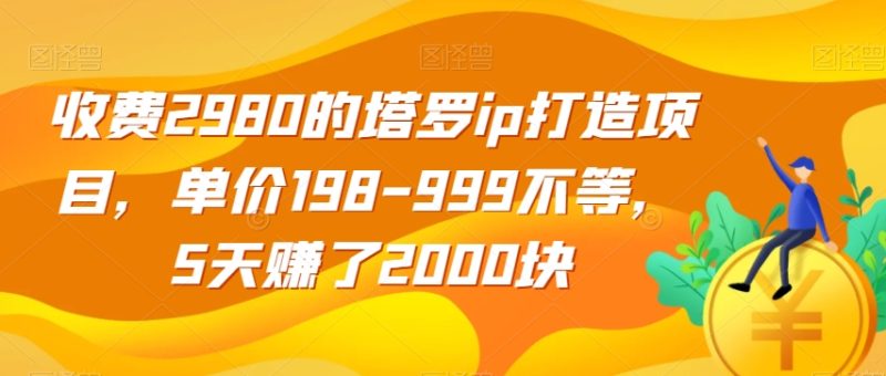 收费2980的塔罗ip打造项目，单价198-999不等，5天赚了2000块【揭秘】网赚项目-副业赚钱-互联网创业-独家轻创IP星泽云创