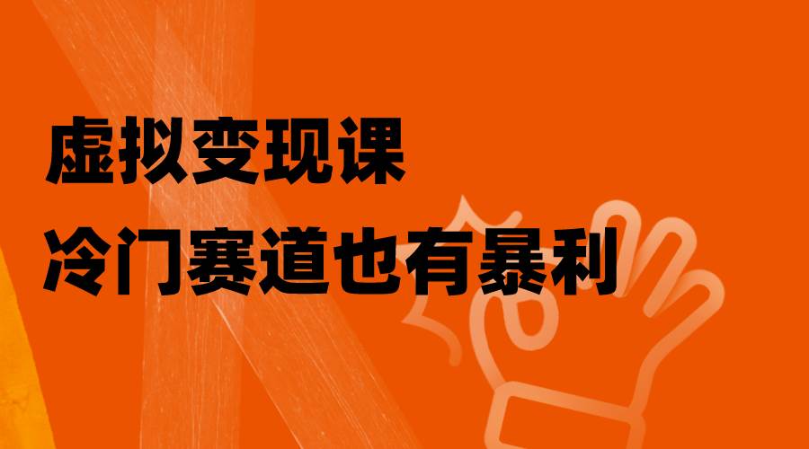 （8219期）虚拟变现课，冷门赛道也有暴利，手把手教你玩转冷门私域网赚项目-副业赚钱-互联网创业-独家轻创IP星泽云创