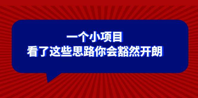 （8209期）某公众号付费文章：一个小项目，看了这些思路你会豁然开朗网赚项目-副业赚钱-互联网创业-独家轻创IP星泽云创