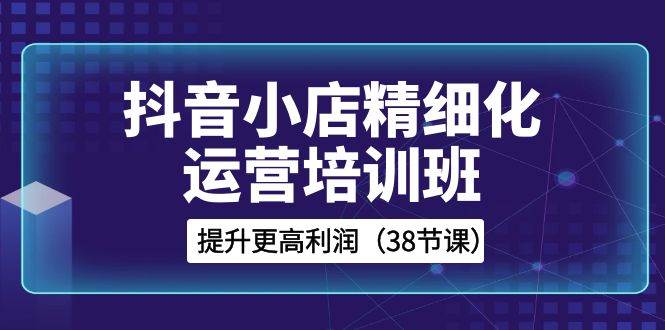 （8391期）抖音小店-精细化运营培训班，提升更高利润（38节课）网赚项目-副业赚钱-互联网创业-独家轻创IP星泽云创