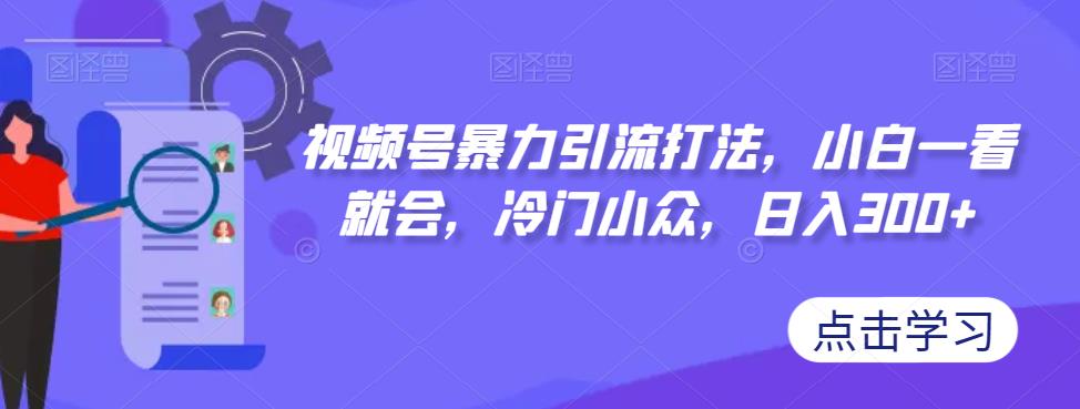 视频号暴力引流打法，小白一看就会，冷门小众，日入300+【揭秘】网赚项目-副业赚钱-互联网创业-独家轻创IP星泽云创