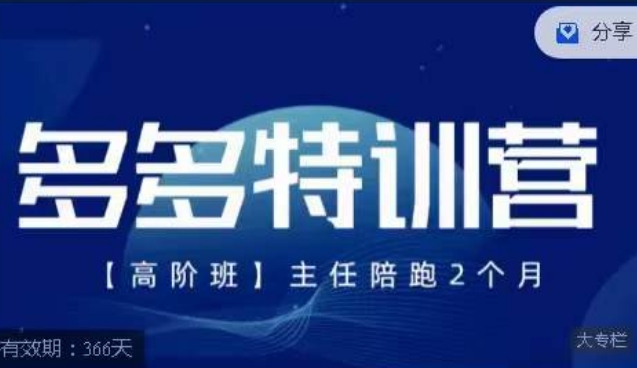 纪主任·多多特训营高阶班【9月13日更新】，拼多多最新玩法技巧落地实操网赚项目-副业赚钱-互联网创业-独家轻创IP星泽云创
