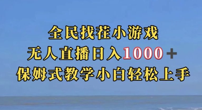 全民找茬小游戏直播玩法，抖音爆火直播玩法，日入1000+网赚项目-副业赚钱-互联网创业-独家轻创IP星泽云创