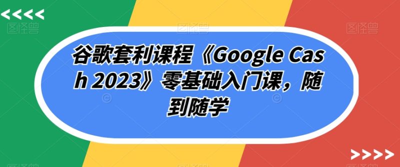谷歌套利课程《Google Cash 2023》零基础入门课，随到随学网赚项目-副业赚钱-互联网创业-独家轻创IP星泽云创
