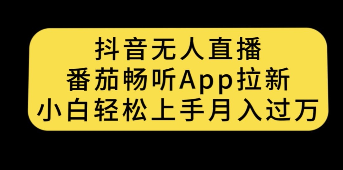 抖音无人直播，番茄畅听APP拉新，小白轻松上手月入过万网赚项目-副业赚钱-互联网创业-独家轻创IP星泽云创