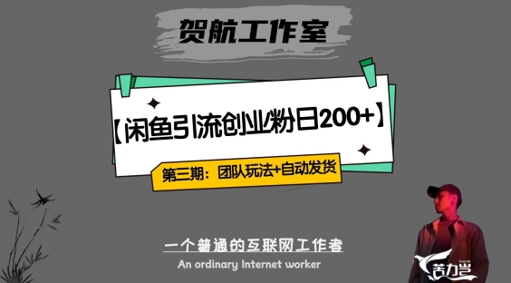 第三期：暴力引流，无脑搬运，闲鱼创业粉引流一天200+，更新全自动发货的团队闭环模式【揭秘】网赚项目-副业赚钱-互联网创业-独家轻创IP星泽云创